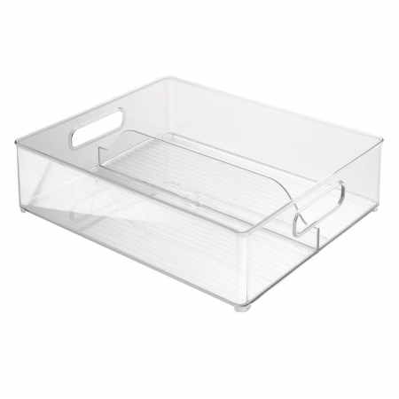 Picture of InterDesign 70630 Clear Double Compartment Fridge Bin- 12 x 4 in.