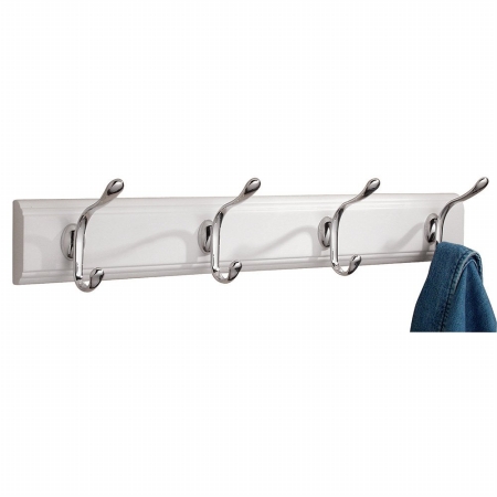 InterDesign 81270 Paris Wall Mounting Rack, White