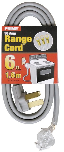 Picture of Prime RD628106L Gray Amp Range Cord- 6 ft.