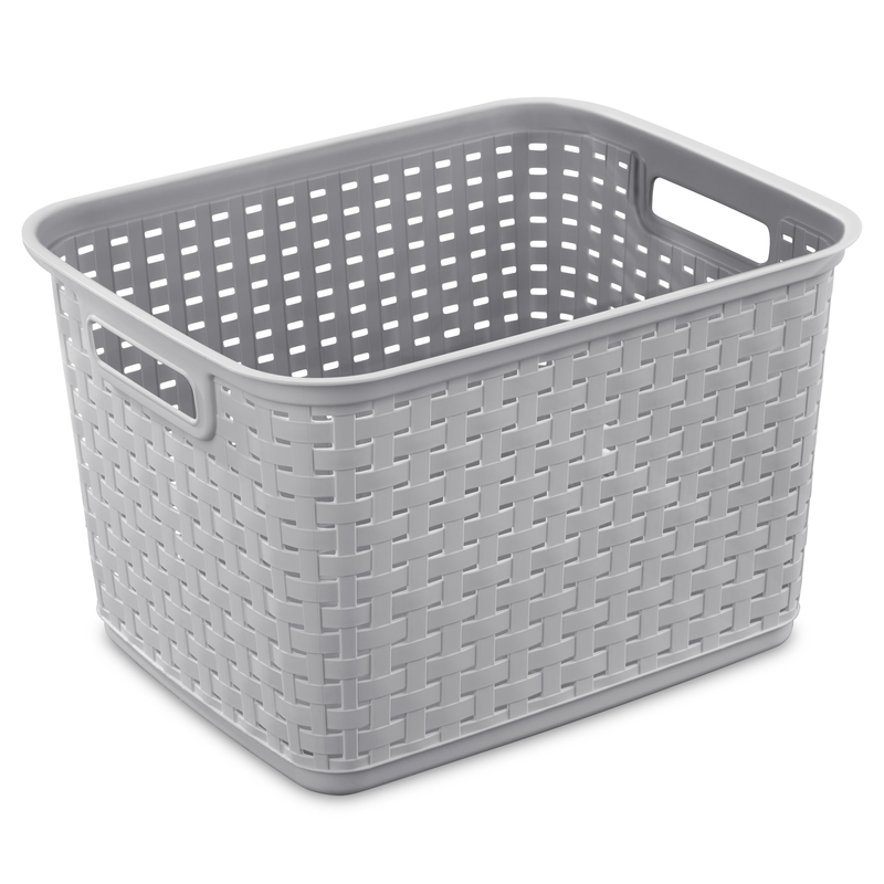 Picture of Sterilite 12736A06 Tall Weave Basket Cement