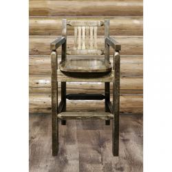 Picture of MontanaWoodworks MWHCBSWCASSL Homestead Collection Captains Barstool- Stain & Lacquer - 44 x 24 x 18 in.