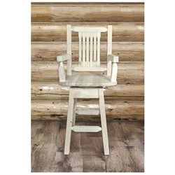 Picture of MontanaWoodworks MWHCBSWSCAS Homestead Collection Captains Barstool with Back & Swivel- 49 x 24 x 21 in.