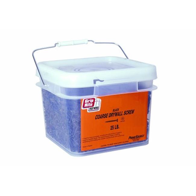 Grip Rite 3CDWS25BK Black Coarse Thread Drywall Screws with Bugle Head No. 25...