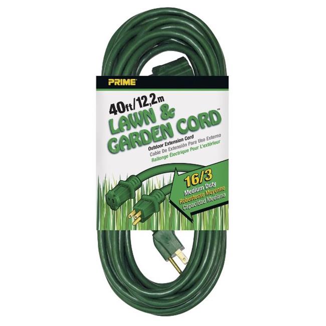 Prime EC880628 Green Landscape Extension Cord- 40 ft.
