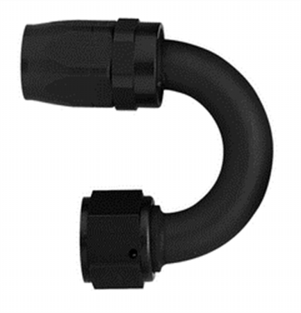 Black Aluminium Swivel 180 deg - 10 Hose End