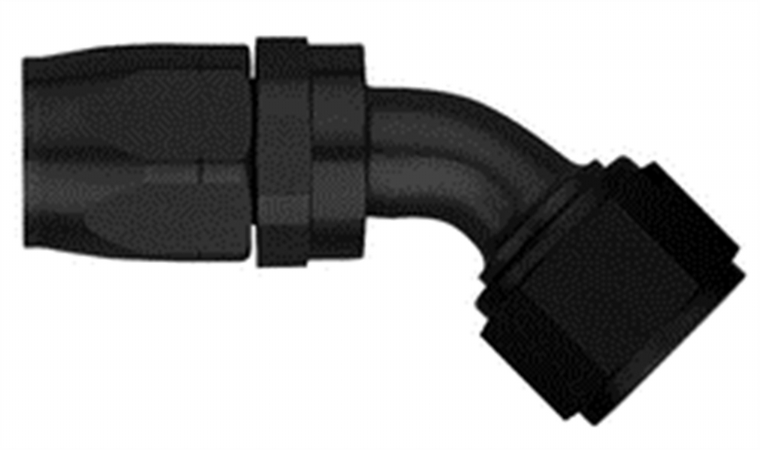 Black Aluminium Swivel 30 deg - 10 Hose End