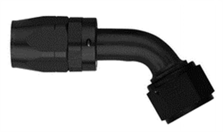 Black Aluminium Swivel 60 deg - 12 Hose End