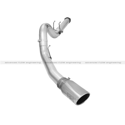 Picture of Afe Power 49-03064-P Atlas 5 in. DPF-Back Aluminized Steel Exhaust System with Polished Tip for Ford Diesel Trucks 15-16 V8-6.7L