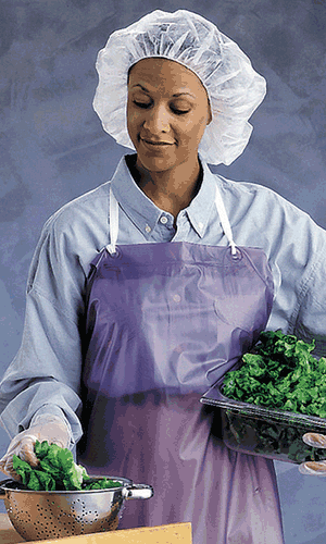 Picture of Ansell 012-56-009-33X54 6 Mil Raw Edge Vinyl Apron- Blue