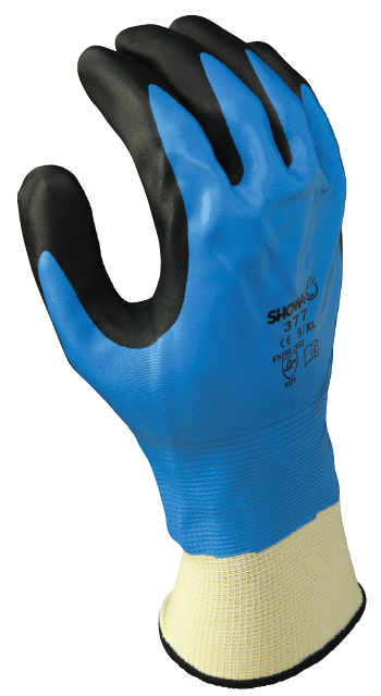Picture of Best Glove 845-377M-07 Dispose Full Nitrile Blue Undercoatin Gloves Medium Size 7 Pack - 6