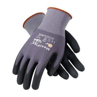 112-34-874-M Maxiflex Ultimate 15G Gry Nylon Shell Blk MicroFoam Glove  Medium -  Bouton, 34-874/M