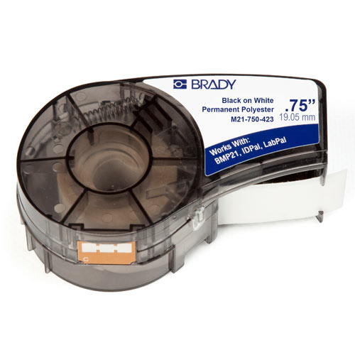 262-110898 Label Cartridge For Bmp21 Series, Id Pal, Labpal Printers, White