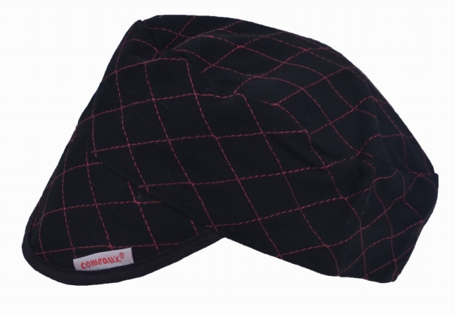 118-BC-600-7-7-8 7.87 in. Quilted Cap - Black