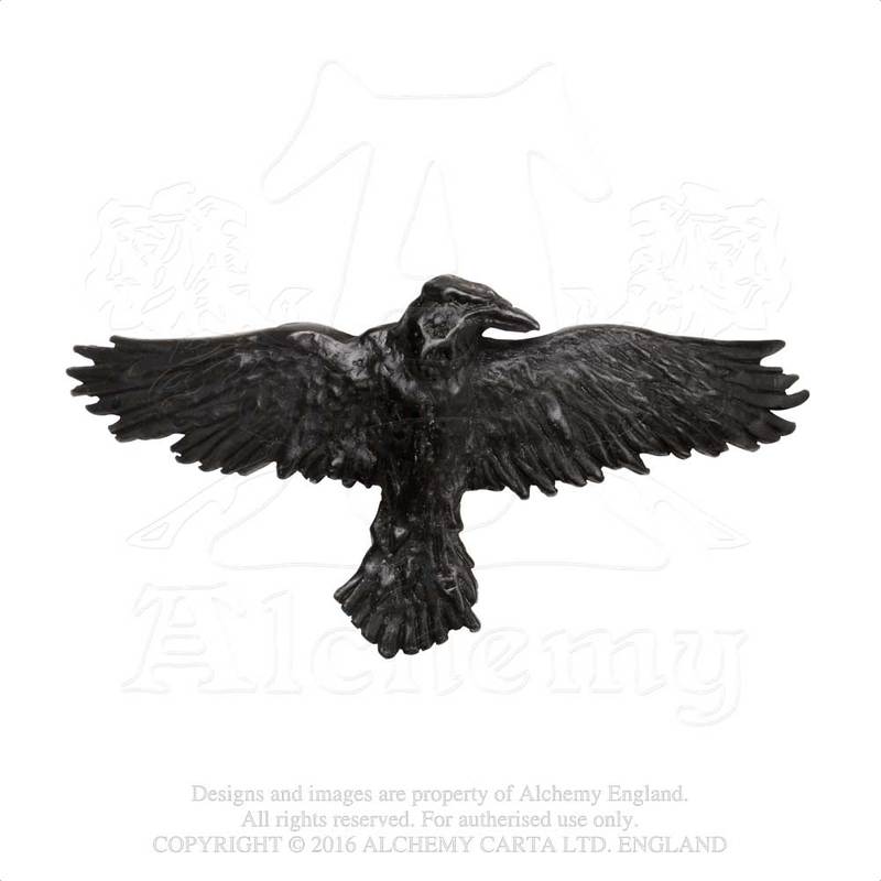 Picture of Alchemy of England HH10 Raven Hair Slide Clip- Black