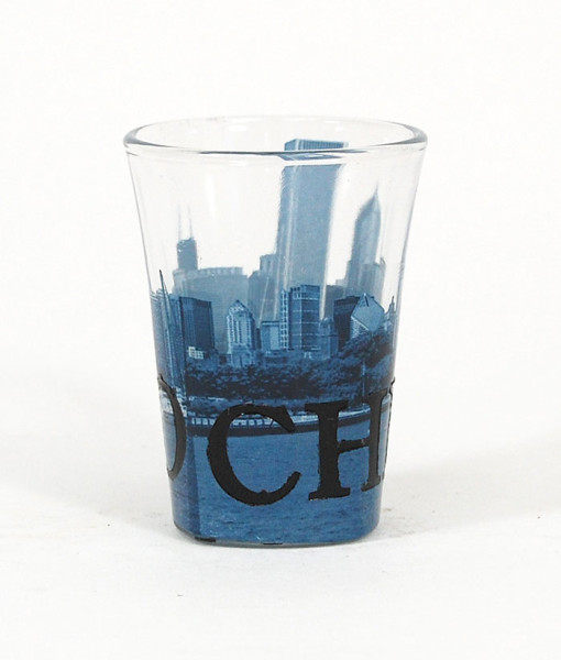 Picture of Americaware SGCHI01 Chicago Duo Tone Etched Shot Glass