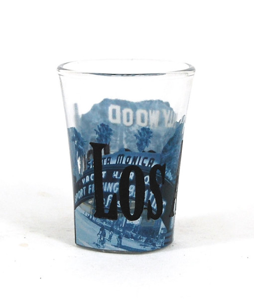Picture of Americaware SGLAC01 Los Angeles Duo Tone Etched Shot Glass