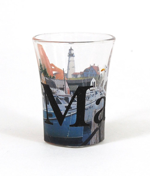 Picture of Americaware SGMAI01 Maine Full Color  Etched  Shot Glass