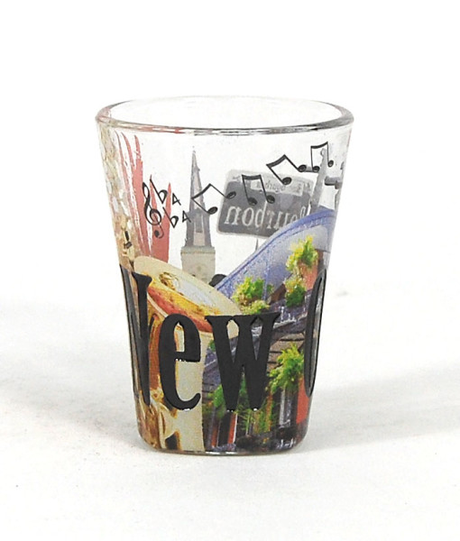 Picture of Americaware SGNOL01 New Orleans Full Color  Etched  Shot Glass