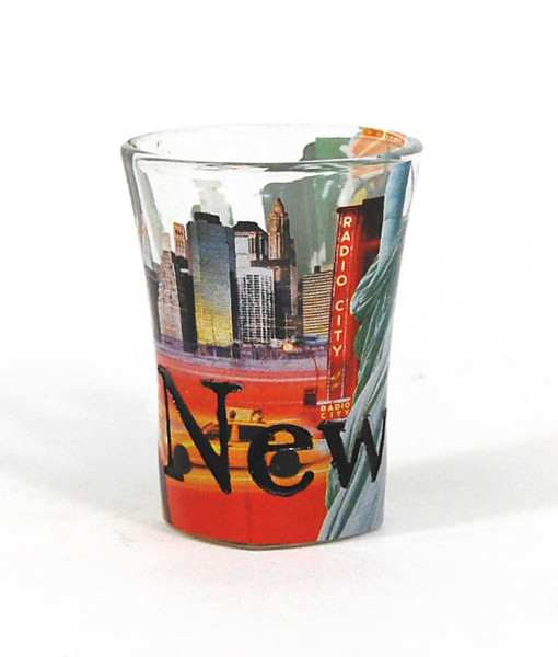 Picture of Americaware SGNYC03 New York Full Color  Etched  Shot Glass