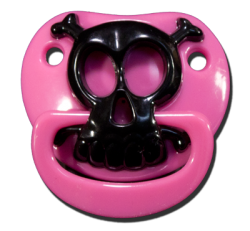 Picture of Billy Bob Teeth 90043 Hot Pink Skull Pacifier