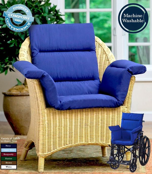 Picture of Care Apparel 207-0-NAV Total Chair & Wheel Chair Cushion&#44; Navy