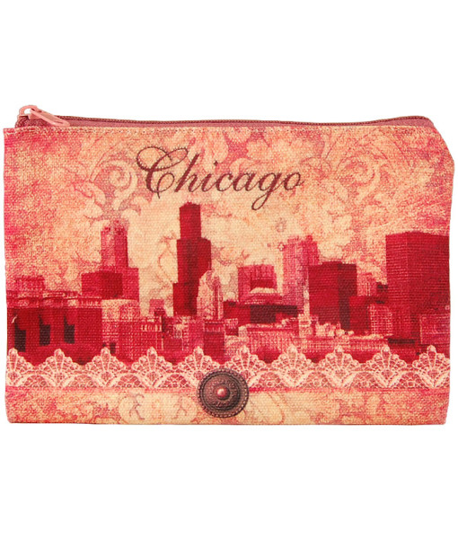 Picture of Americaware ZPCHI01 Chicago Rose Skyline Zip Pouch