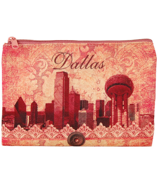 Picture of Americaware ZPDAL01 Dallas Rose Skyline Zip Pouch