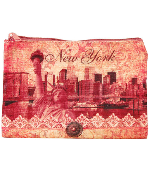 Picture of Americaware ZPNYC01 New York Rose Skyline Zip Pouch