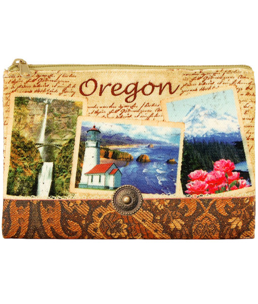 Picture of Americaware ZPORE01 Oregon Vintage Print Zip Pouch