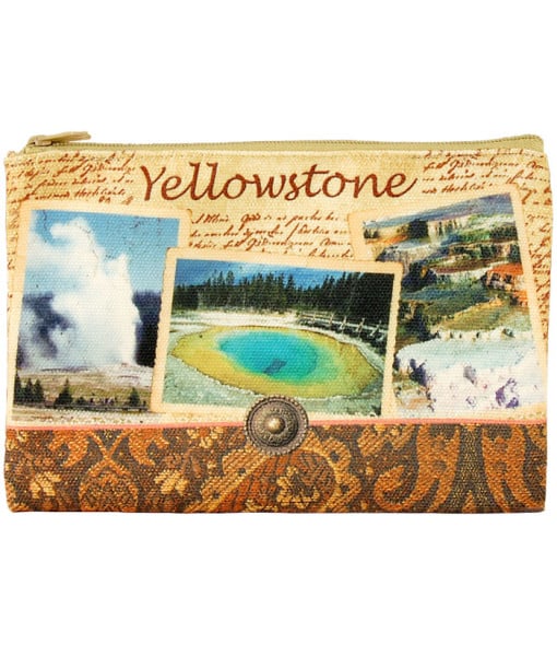 Picture of Americaware ZPYST01 Yellowstone Vintage Print Zip Pouch