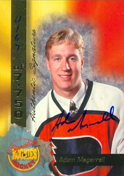 Picture of Autograph 114499 Philadelphia Flyers 1994 Signature Rookies No. 53 Adam Magarrell Autographed Hockey Card