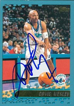 Picture of Autograph 119378 Charlotte Hornets 2001 Topps No. 202 David Wesley Autographed Basketball Card