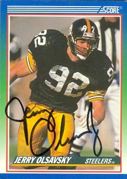 119173 Pittsburgh Steelers 1990 Score No. 367 Jerry Olsavsky ed Football Card -  Autograph