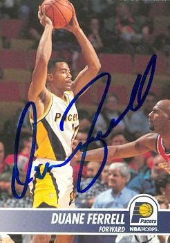 Picture of Autograph 119339 Indiana Pacers 1995 Skybox Hoops No. 331 Duane Ferrell Autographed Basketball Card