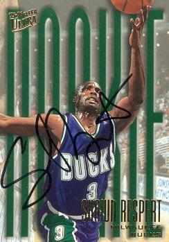 Picture of Autograph 119344 Milwaukee Bucks 1996 Fleer Ultra No. 285 Rookie Shawn Respert Autographed Basketball Card