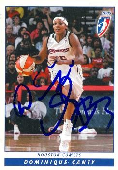 Picture of Autograph 118848 Houston Comets 2005 Wnba Enterprises No. 68 Dominique Canty Autographed Basketball Card