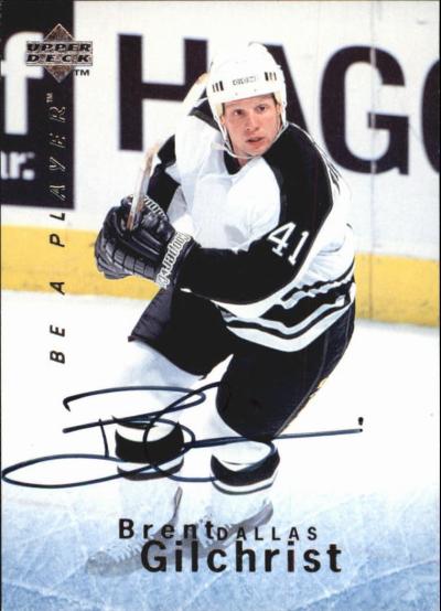 Picture of Autograph 118960 Dallas Stars 1996 Upper Deck Be A Player No. S71 Brent Gilchrist Autographed Hockey Card