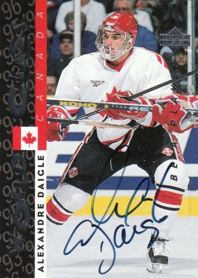 Picture of Autograph 118961 Team Canada 1996 Upper Deck World Class No. S188 Alexandre Daigle Autographed Hockey Card