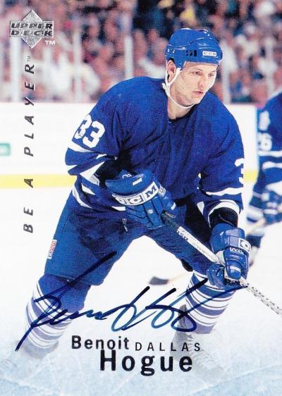 Picture of Autograph 118965 Dallas Stars 1996 Upper Deck Be A Player No. S126 Benoit Hogue Autographed Hockey Card