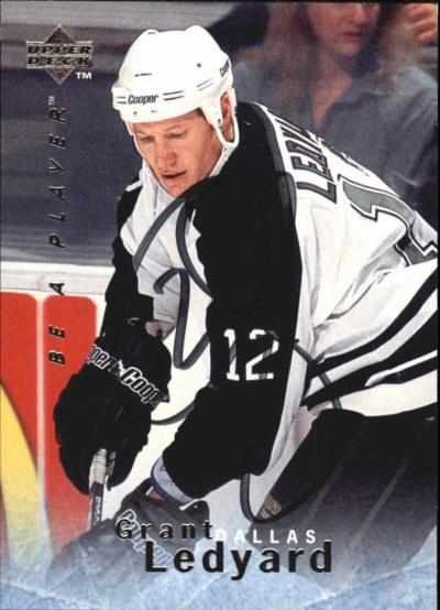 Picture of Autograph 118966 Dallas Stars 1996 Upper Deck Be A Player No. S104 Grant Ledyard Autographed Hockey Card