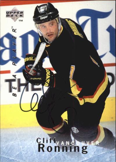 Picture of Autograph 118987 Vancouver Canucks 1996 Upper Deck Bap No. S91 Cliff Ronning Autographed Hockey Card