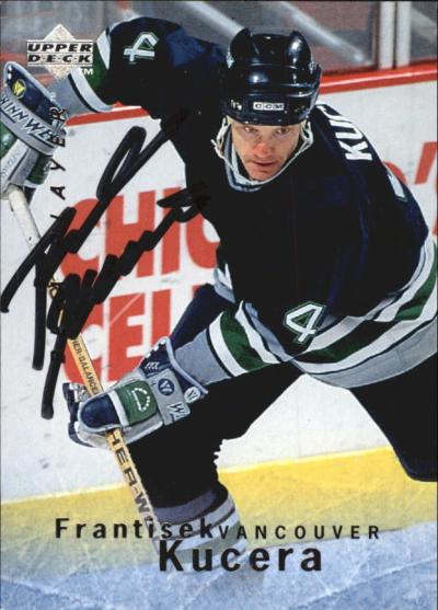Picture of Autograph 118989 Vancouver Canucks 1996 Upper Deck Bap No. S33 Frantisek Kucera Autographed Hockey Card