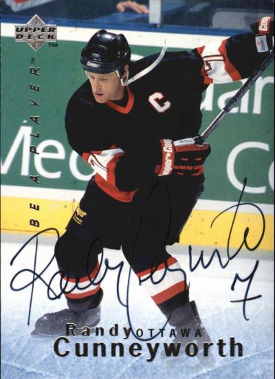 Picture of Autograph 119000 Ottawa Senators 1996 Upper Deck Bap No. S81 Randy Cunneyworth Autographed Hockey Card