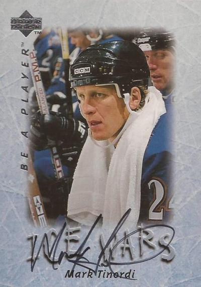 Picture of Autograph 119005 Washington Capitals 1996 Upper Deck Ice Wars No. S220 Mark Tinordi Autographed Hockey Card