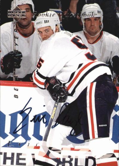 Picture of Autograph 119008 Chicago Blackhawks 1995 Upper Deck Rookie Quotebook No. S170 Eric Daze Autographed Hockey Card