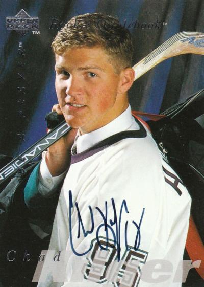 Picture of Autograph 119010 Anaheim Ducks 1996 Upper Deck Rookie Quotebook No. S167 Chad Kilger Autographed Hockey Card