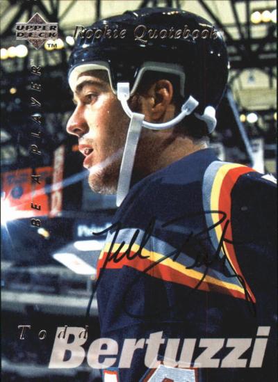 Picture of Autograph 119011 New York Islanders 1996 Upper Deck Rookie Quotebook No. S168 Todd Bertuzzi Autographed Hockey Card