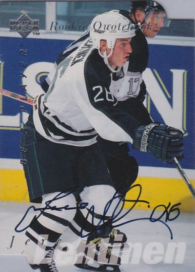 Picture of Autograph 119017 Dallas Stars 1996 Upper Deck Rookie Quotebook No. S175 Jere Lehtinen Autographed Hockey Card