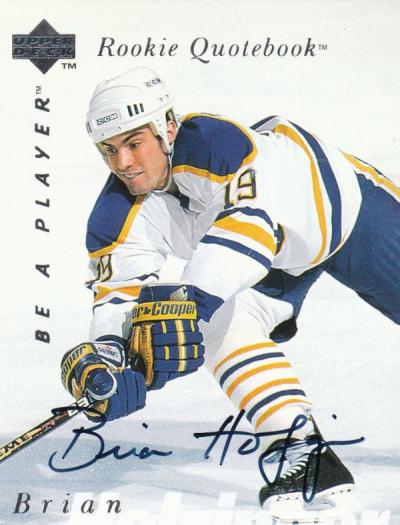 Picture of Autograph 119018 Buffalo Sabres 1996 Upper Deck Rookie Quotebook No. S161 Brian Holzinger Autographed Hockey Card