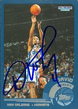 Picture of Autograph 119268 New Orleans Hornets 2002 Topps No. 110 David Wesley Autographed Basketball Card